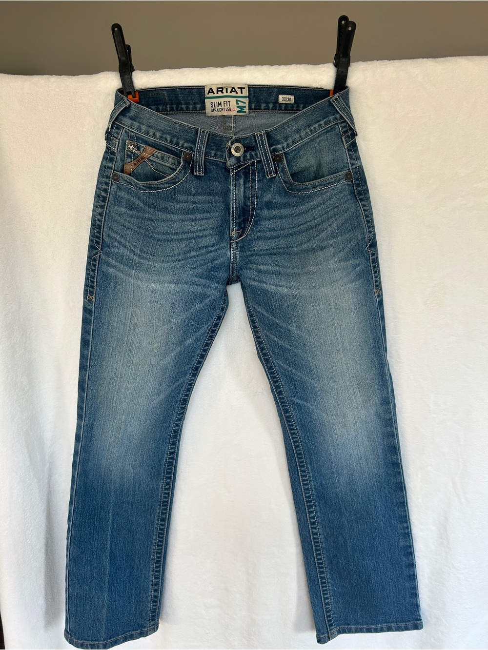 Ariat Men’s Slim Fit Blue Jeans